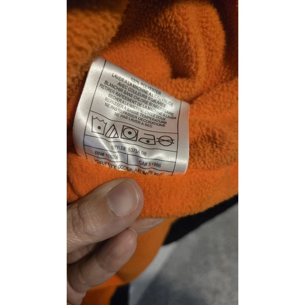 Reebok Chicago Bears NFL Team Apparel Jacket Men's L Navy Orange Fleece Line Y2K